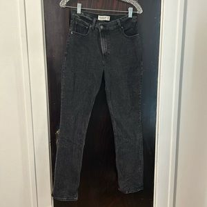 Abercrombie black straight leg jeans never worn